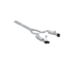 MBRP Exhaust T304 Stainless Steel 3" Cat-Back Dual Split Rear with Quad Carbon Fiber Tips Street Profile PN. S72803CF