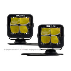 Mishimoto BNLT-BR-21-DT2S Borne Off-Road Direct-Fit Ford Bronco Ditch Light Set (2) 3X3 Spot BNLT-BR-21-DT2S