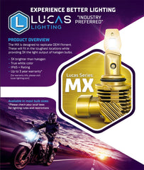 Lucas Lighting,MX-H4 PAIR Dual output. Replaces H4,9003/CB/EB/LL/ST/SU/XV,HB2