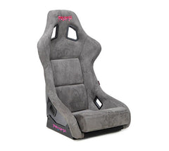 NRG Innovations FRP Bucket Seat PRISMA Edition with pearlized back. All Gun Metal alcantara vegan material w/ phone pockets. (Medium) FRP-303GM-PRISMA