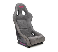 NRG Innovations FRP Bucket Seat PRISMA Edition with pearlized back. All Gun Metal alcantara vegan material w/ phone pockets. (Medium) FRP-303GM-PRISMA