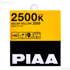 PIAA 22-13408 H8 Solar Yellow Twin Pack - 2500K - 12V 35W