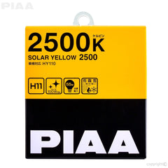 PIAA 22-13411 H11 Solar Yellow Twin Pack - 2500K - 12V 55W