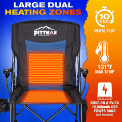 Pittman Outdoors Portable Heated Camping Chair PPI-HEAT_CHR