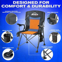 Pittman Outdoors Portable Heated Camping Chair PPI-HEAT_CHR