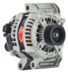 Powermaster HPR 250 Amp Denso Alternator, 6-Groove Solid Pulley, 16.8V Preset, Natural Finish 41574-16.8
