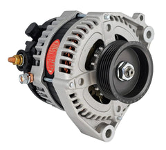 Powermaster 245 Amp Denso Alternator for GM Corvette, 3 in. 6-Groove Underdrive Pulley, 17.5V Preset, Natural Finish 417943-17.5