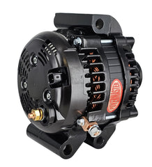 Powermaster 245 Amp Denso Alternator, Clutch Pulley, Black Finish 51576