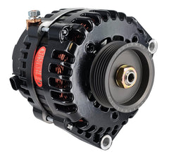Powermaster 220 Amp AD244 Alternator for GM, 3 in. 6-Groove Underdrive Pulley, 2-Pin OE Hookup, Black Finish 583023
