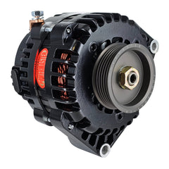 Powermaster 220 Amp AD244 Alternator for GM, 3 in. 6-Groove Underdrive Pulley, 1-Wire or OE Hookup, Black Finish 589693