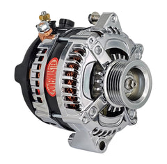 Powermaster HPR 180 Amp Alternator for GM, 6-Groove Pulley, 1-Wire, Chrome Finish 837801-1