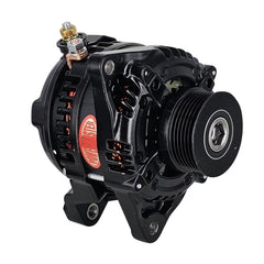 Powermaster 175 Amp Denso Alternator, 6-Groove Clutch Pulley, Black Finish 851625