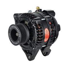 Powermaster 175 Amp Denso Alternator, 6-Groove Solid Pulley, Black Finish 851626