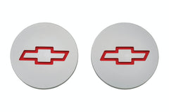 PROFORM 141-233 Freeze Plug Inserts; Silver w/ Recessed Bowtie Emblem; For SB Chevy Engine; Pair