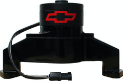 PROFORM 141-674 Electric Engine Water Pump; Aluminum; Black with Bowtie Logo; Fits BB Chevy