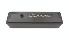 PROFORM 141-914 Engine Valve Cover; 2-Piece Tall Style; Die Cast; Black w/Bowtie Logo; SB Chevy
