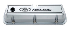 PROFORM 302-002 Engine Valve Covers; Tall Style; Die Cast; Chrome with Ford Logo; For SB Ford