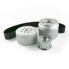 Top Street Performance 10092 Short and Long Water Pump Gilmer Style Pulley Kit, Sliver