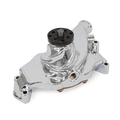 Top Street Performance HC8023C Aluminum Mechanical Water Pump Short, Reverse Rotation, Chrome