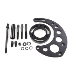 Top Street Performance JM9123BK Chevy BB LWP, Aluminum Alternator Bracket Kit, Black