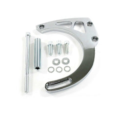 Top Street Performance JM9131C Chevy SB LWP, Mid Mount, Aluminum Alternator Bracket Kit, Chrome