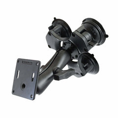RAM Twist-Lock Triple Suction Cup Mount with 75x75mm VESA Plate - C-Size - Medium Arm