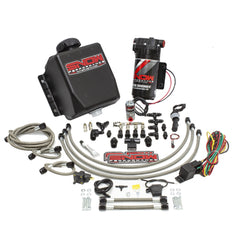 Snow Performance Stage 1 Boost Cooler Quad Nozzle Water-Methanol Injection Kit, Stainless Braided Line SNO-201QUAD-BRD