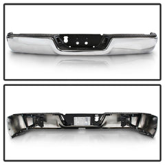XTUNE POWER 9046964 OEM Style Steel Rear Bumper Chrome ( Brackets Hardware And Step Pads Included ) ( OEM Part # CH1103117 )