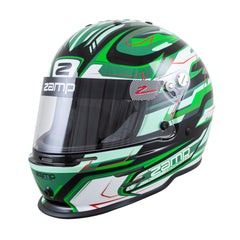 ZAMP Racing RZ-42Y Youth Snell CMR2016 Helmet Z21 Series Shield Black/Grn/Lt Grn 56cm H753C4956
