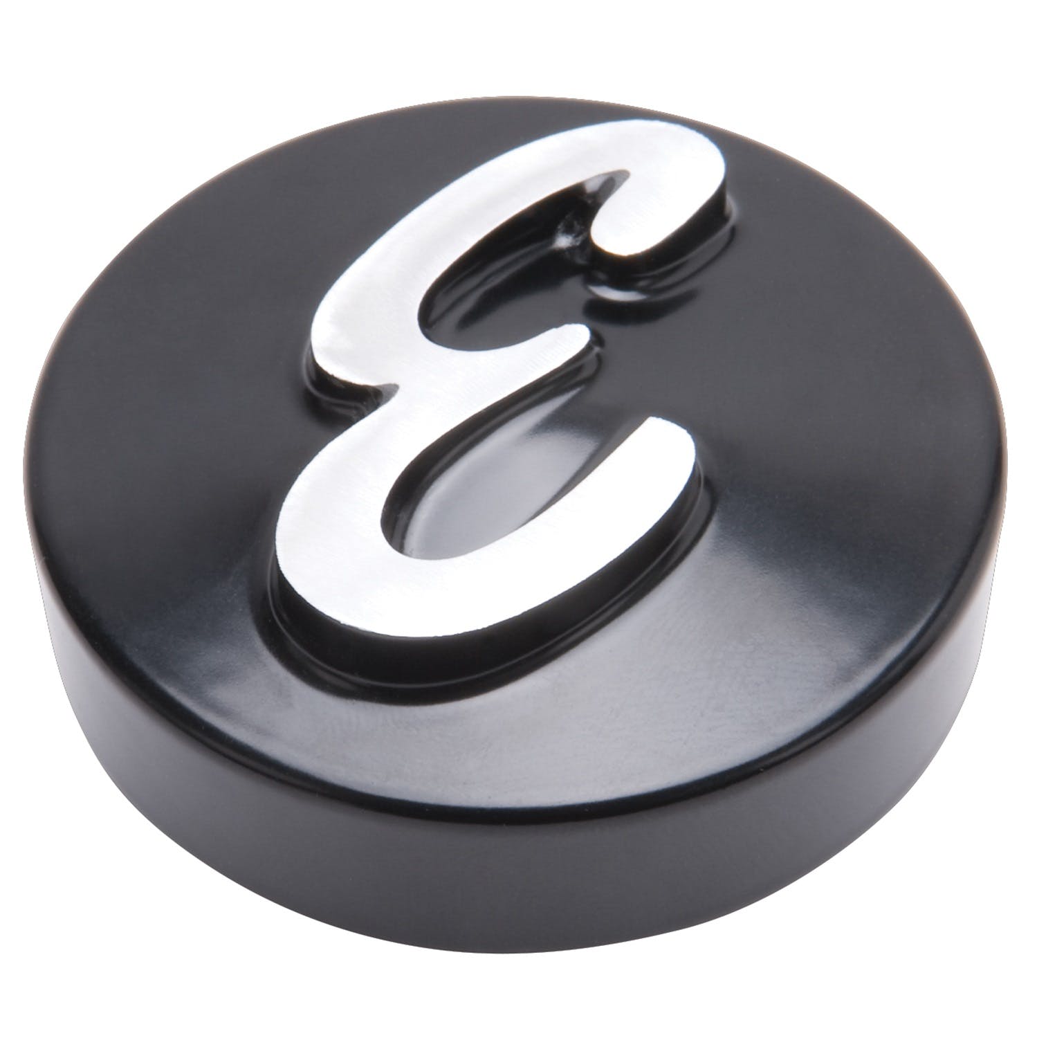 Edelbrock 4271 E Logo Black Anodized Nut (Machined E) for Pro-Flo Unv. 14 Round Air Cleaners