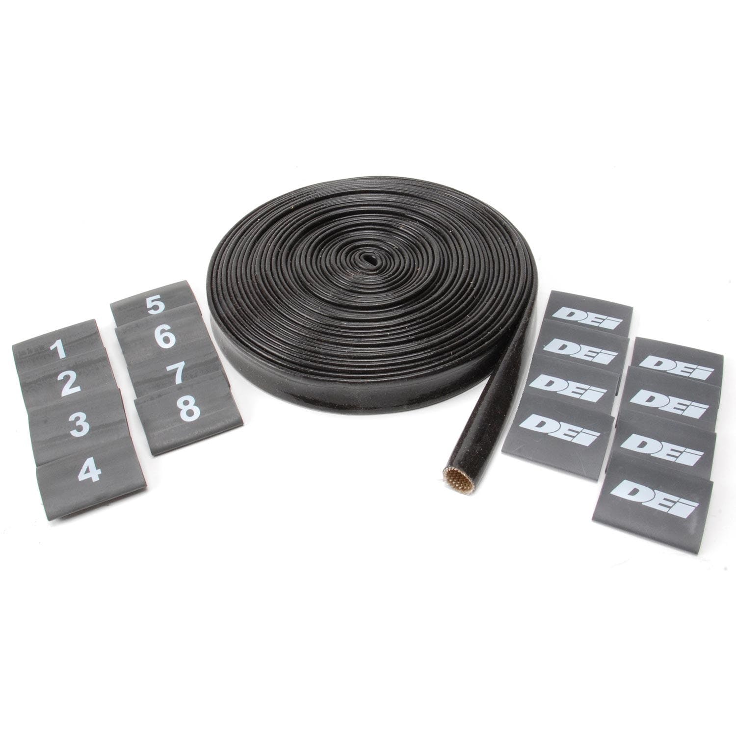 Design Engineering, Inc. 10636 Protect-A-Sleeve Black Silicone. 25ft. with wire markers and ends. 3/8in. ID