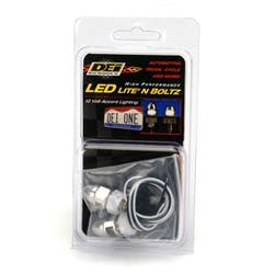 Design Engineering, Inc. 30311 LED Lite N Boltz License Plate Lighting Kit-Acorn Head-Polished-2-pc