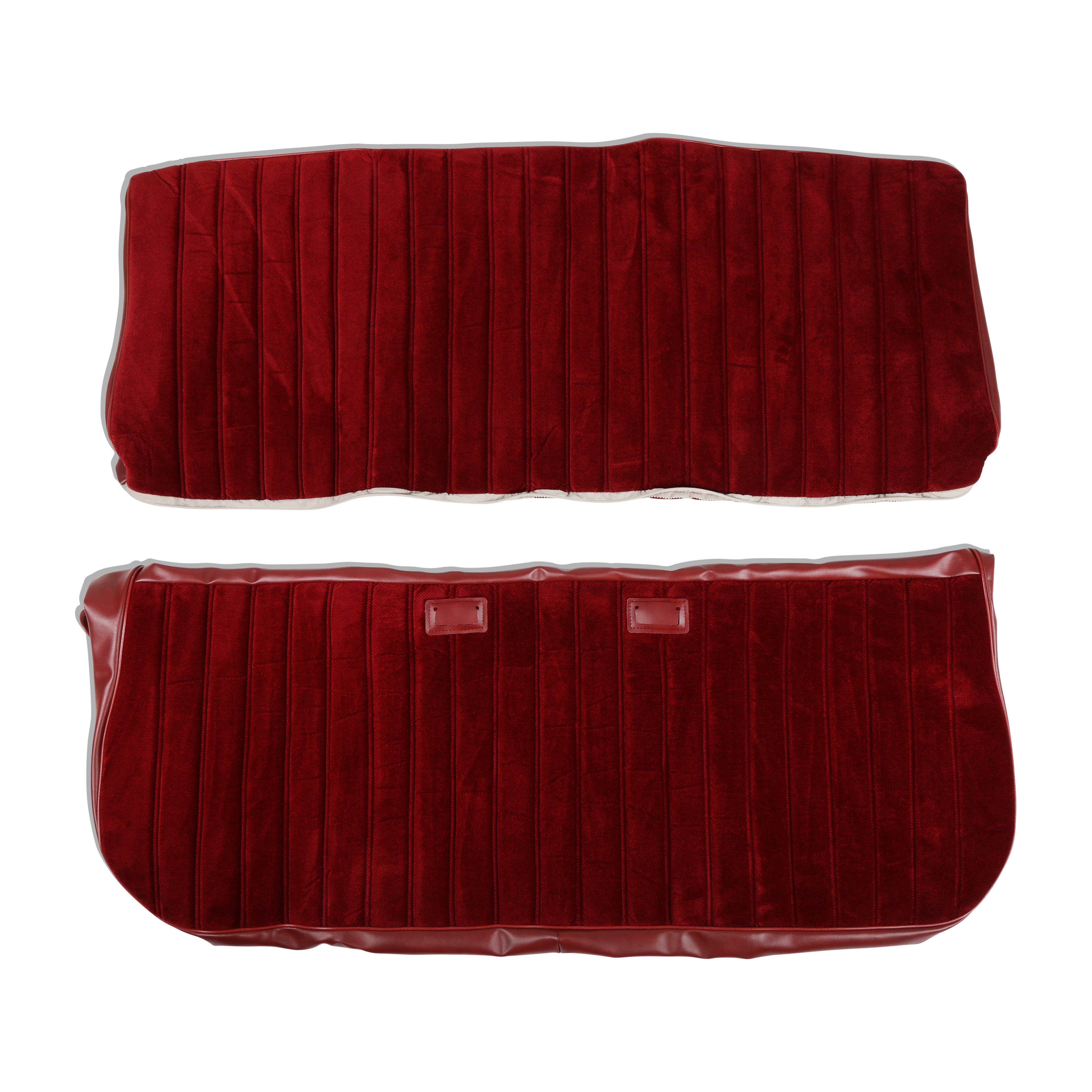 BROTHERS C/K Seat Upholstery Kit - Full Pleat Cloth/Vinyl - Maroon/Burgundy pn 05-296