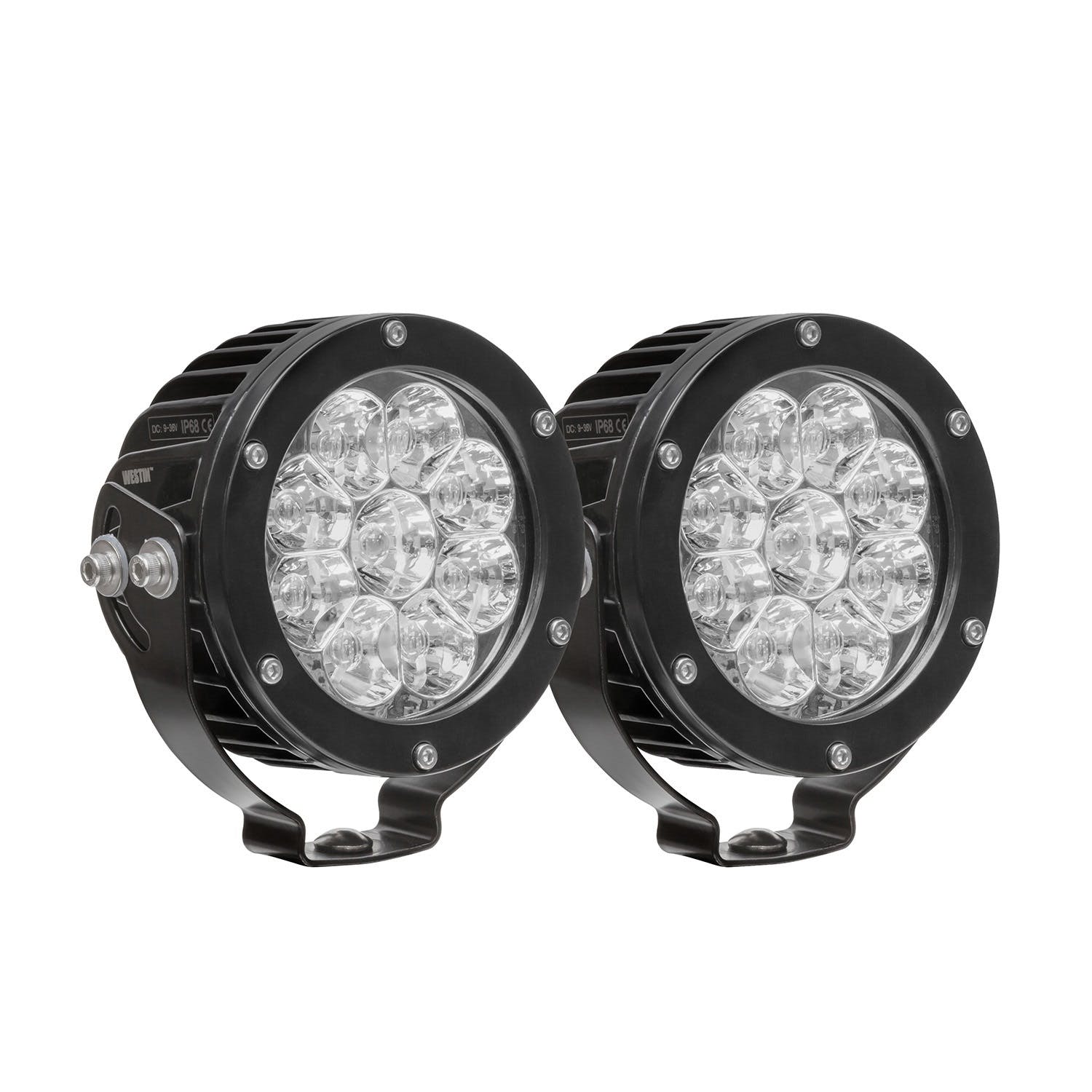 Westin Automotive 09-12007A-PR LED Auxiliary Light 4.75 inch Round Spot with 3W Osram (Set of 2)
