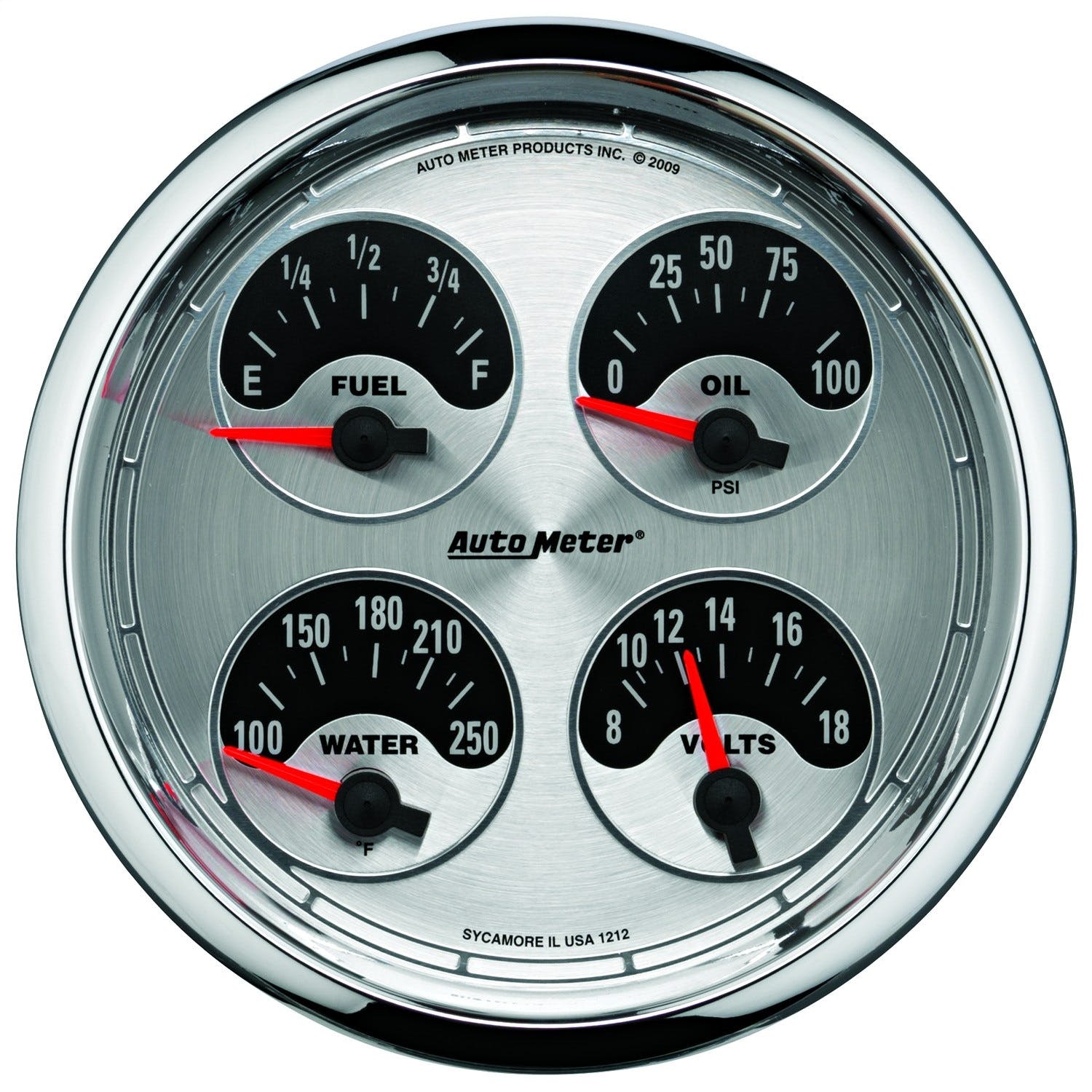 AutoMeter Products 1225 5 Quad Gauge, Fuel Level, 0-90, American Muscle