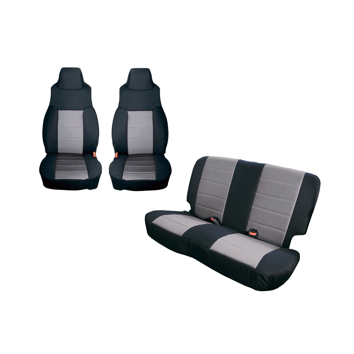 Rugged Ridge 13292.09 Seat Cover Kit, Black/Gray