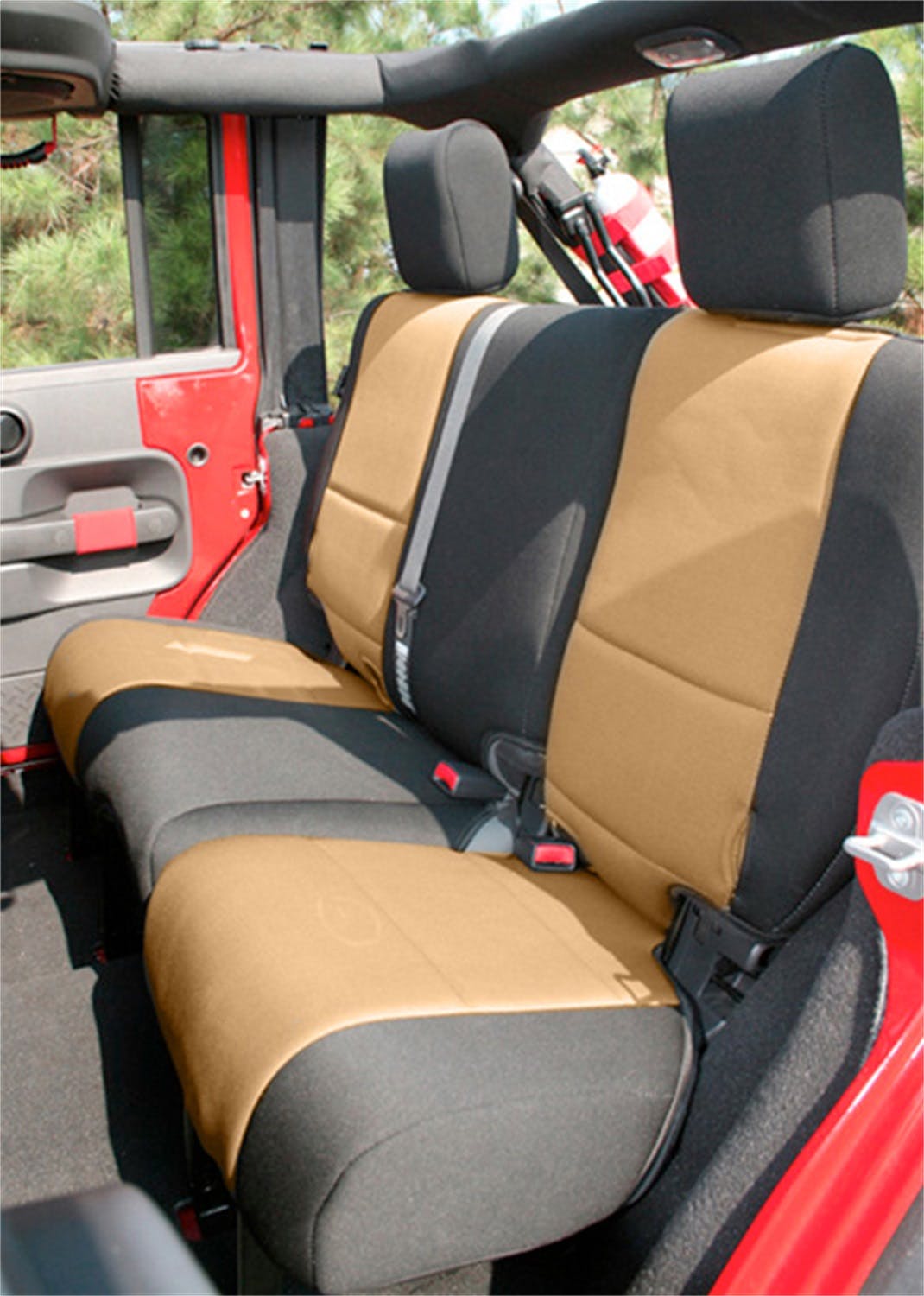 Rugged Ridge 13296.04 Seat Cover Kit, Black/Tan