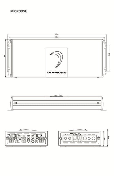 Diamond Audio MICRO85U 5-Channel Full Range Class D Amplifier