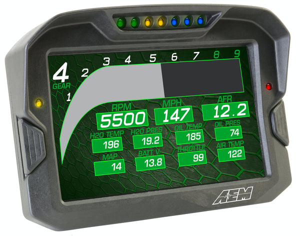 AEM 30-5700 CD-7 non-logging race dash, CAN input only,  carbon fiber enclosure