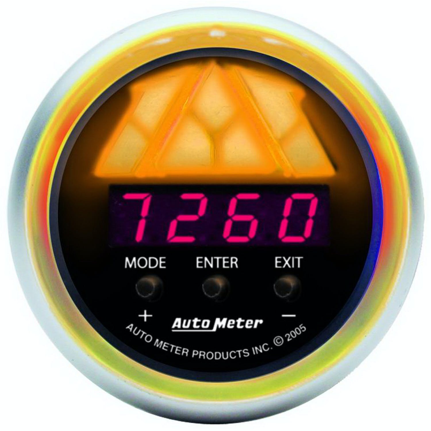 AutoMeter Products 3387 Shift Light 1 Stage Amber Shift Red Led Black Dial