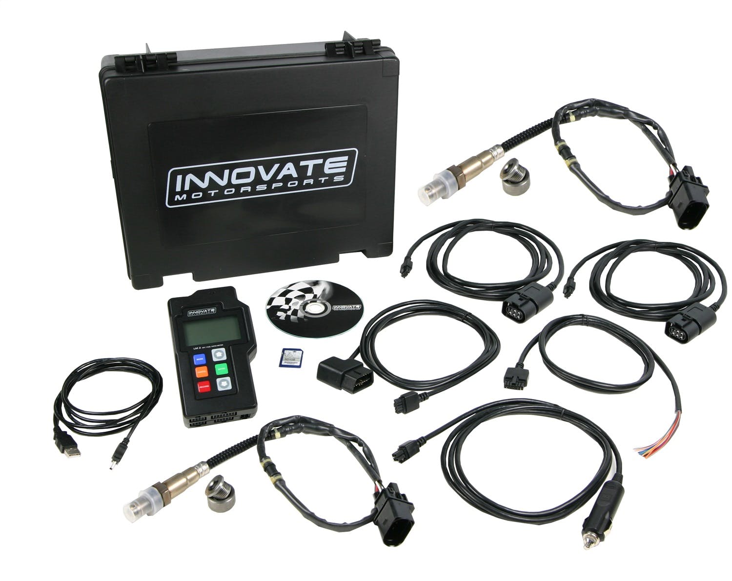 Innovate Motorsports 3807 LM-2 Air/Fuel Ratio Meter, (2) Dual O2 Complete Kit w/carrying case