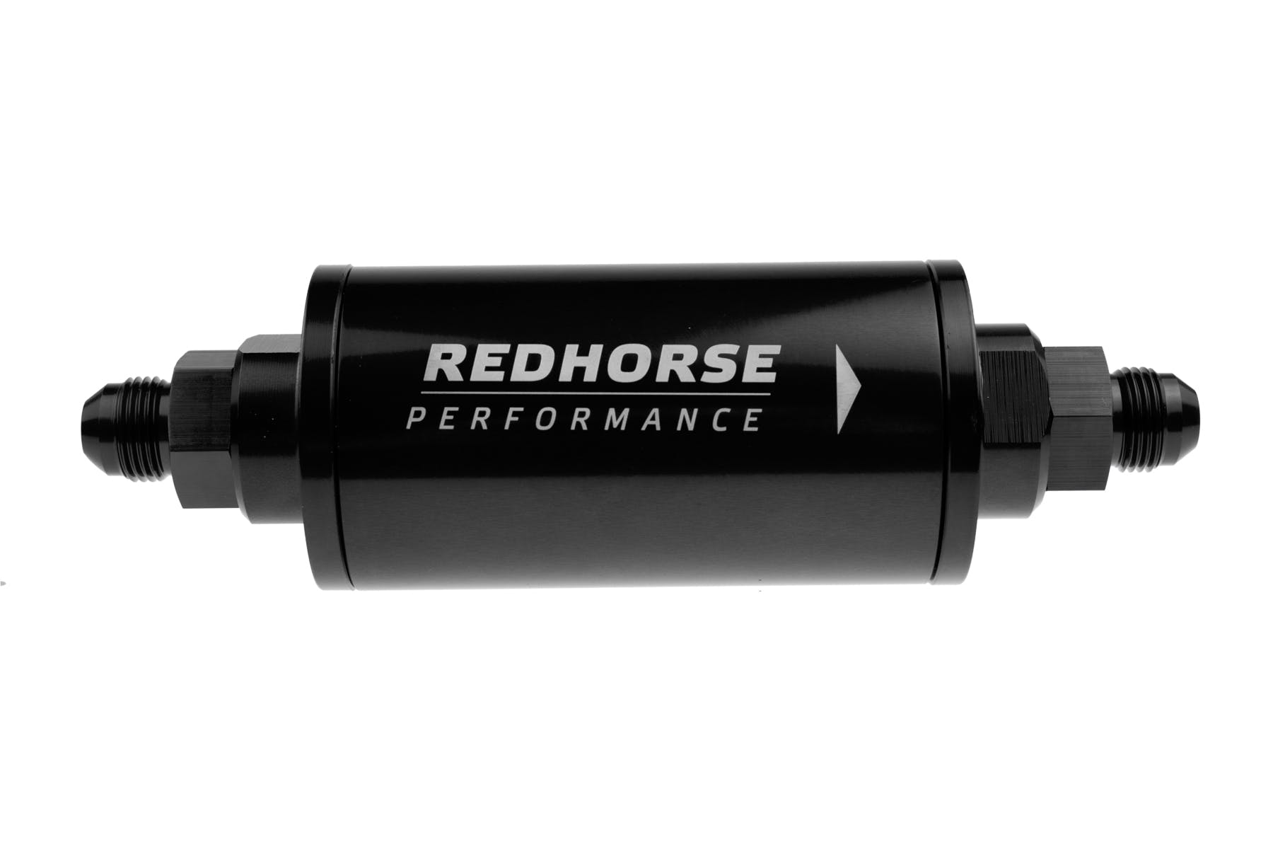 Redhorse Performance 4651-08-2 6in Cylindrical In-Line Race Fuel Filter - 08 AN