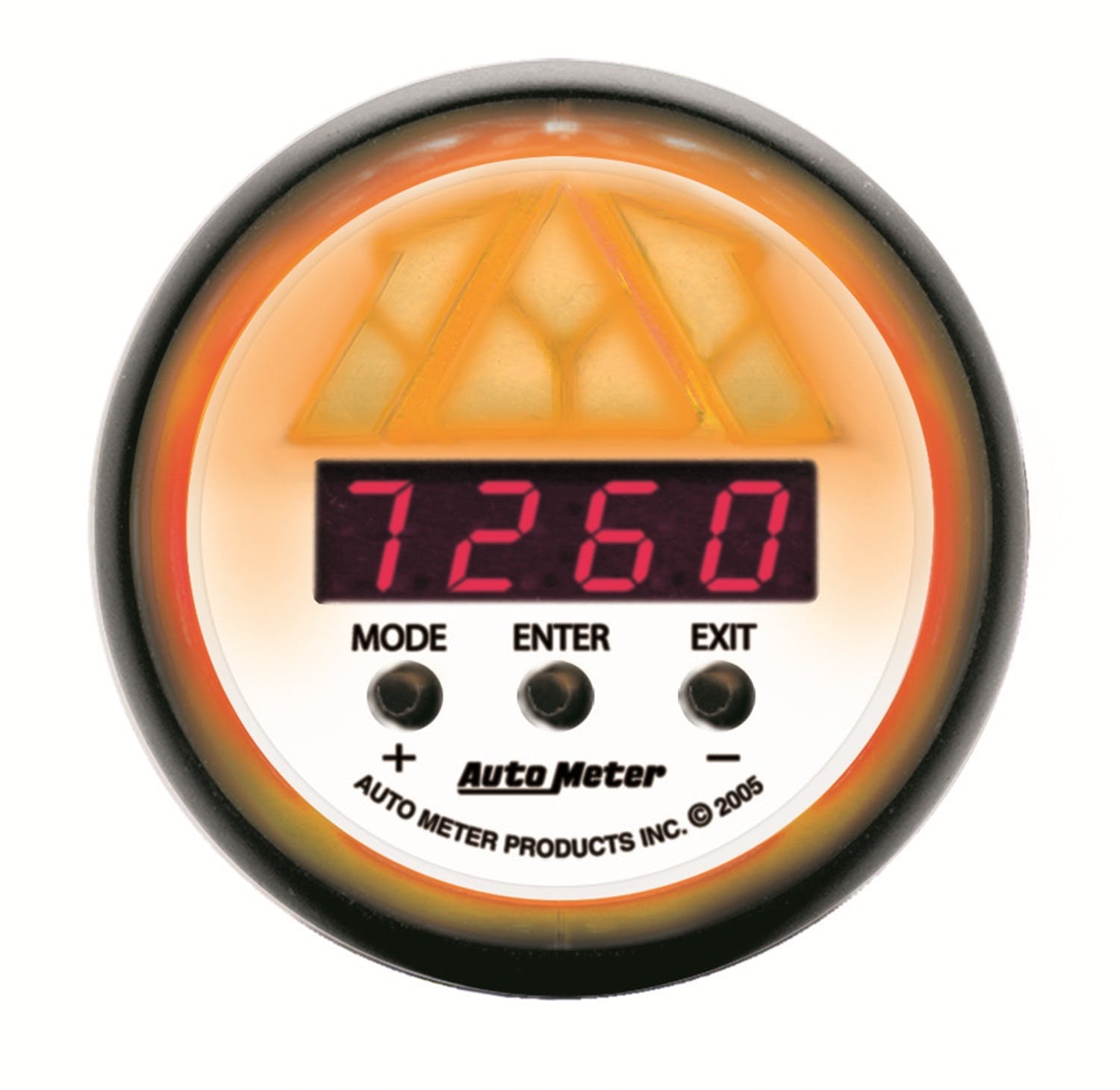 AutoMeter Products 5787 Gauge; Shift Light; Digital RPM w/Amber LED Light; DPSS Level 1; Phantom