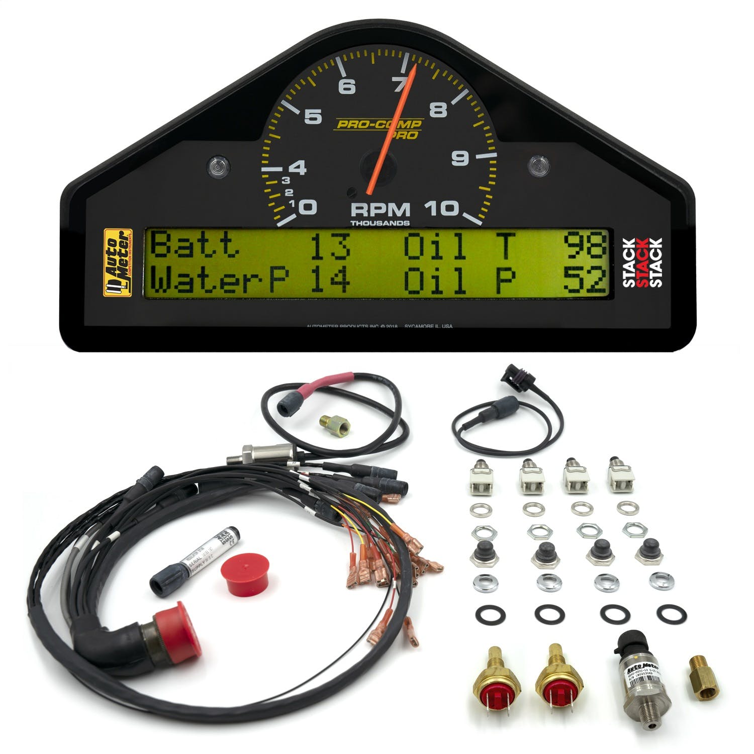 AutoMeter Products 6014 Race Dash Display Pro Comp