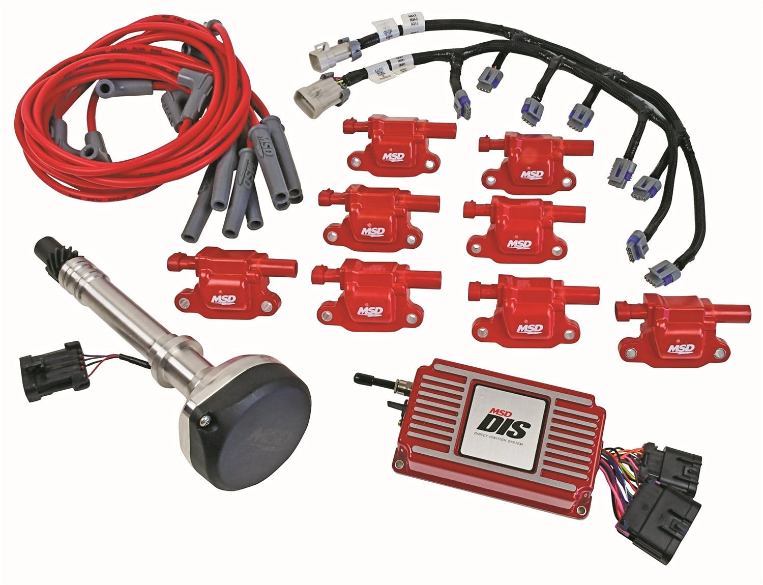MSD Performance 60151 DIS Kit, Chevy Small/Big Block, Red