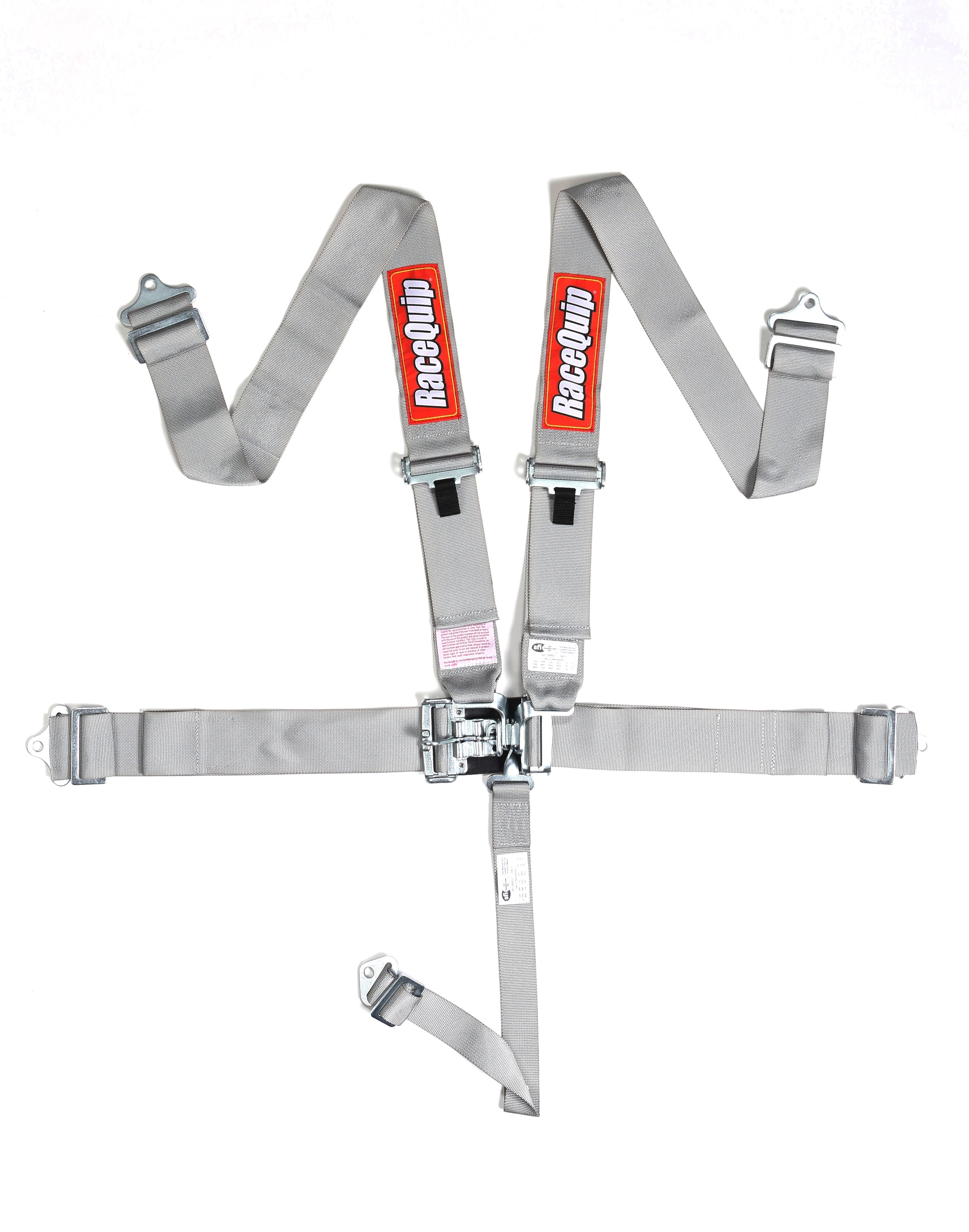 RaceQuip 711061 SFI 16.1 Latch and Link 5-Point Racing Harness Set (Platinum)