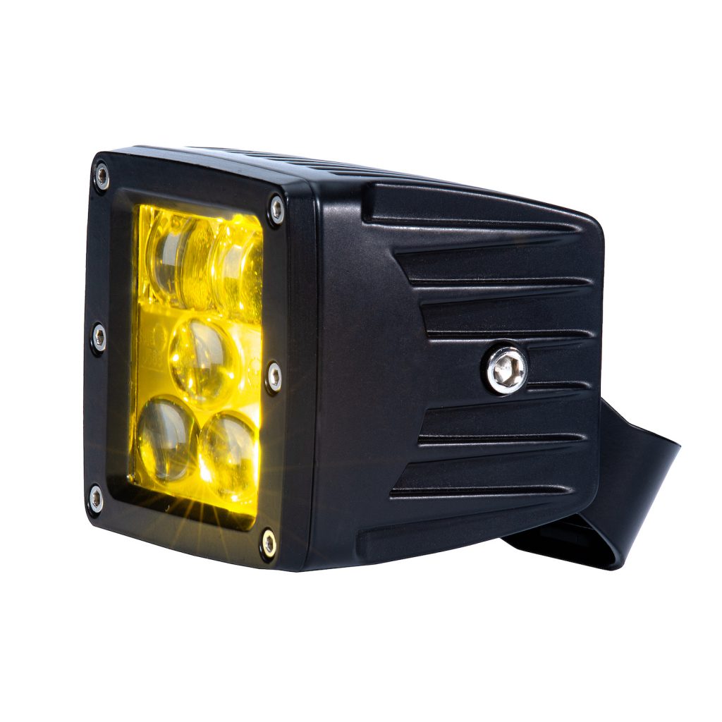 BrightSource 3 inch Cube Light Kit, Yellow Fog Pattern, SAE/DOT Compliant 75003F
