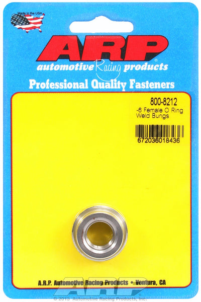 ARP 800-8212 -6 female O ring steel weld bung