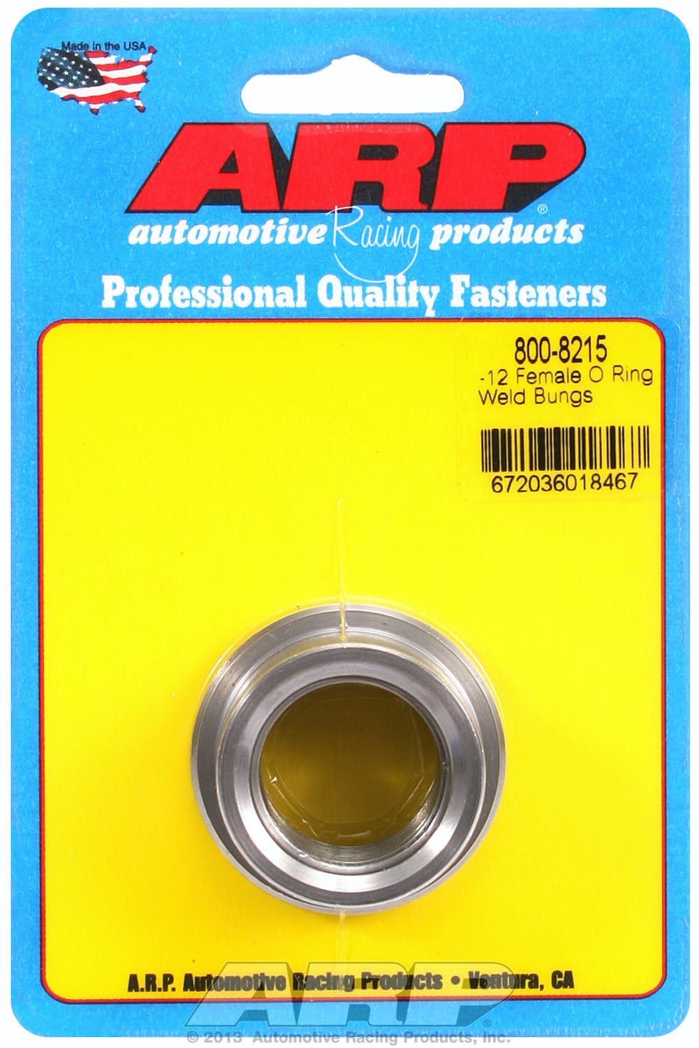 ARP 800-8215 -12 female O ring steel weld bung