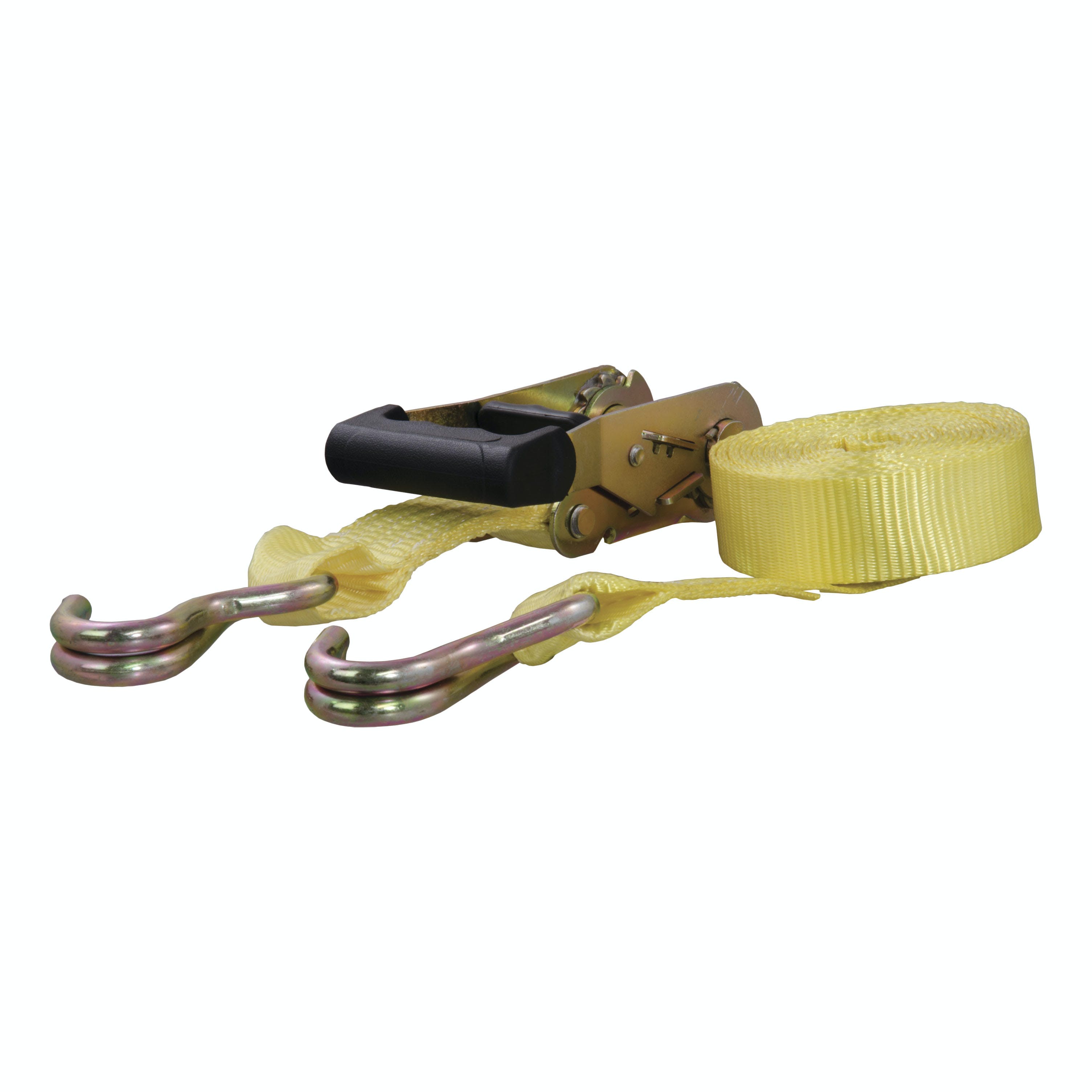 CURT 83036 14' Yellow Cargo Strap with J-Hooks (1,667 lbs.)